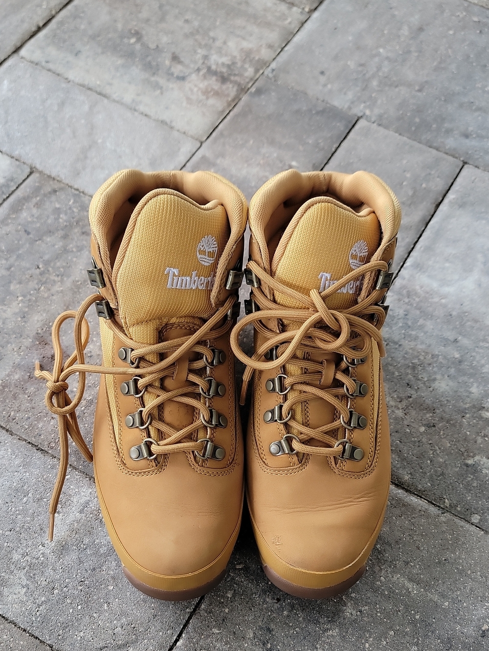 Timberland Tan/Nubuck Work-Style Euro Hiker Boots M Sz 9 - Picture 4 of 11